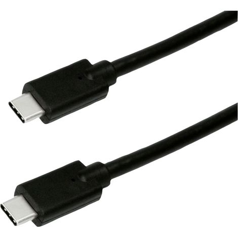 Roline green USB-C® Kabel USB 3.2 Gen2 (USB 3.1 Gen2) USB-C® Stecker 1.00 m Schwarz Geschirmt, Halog