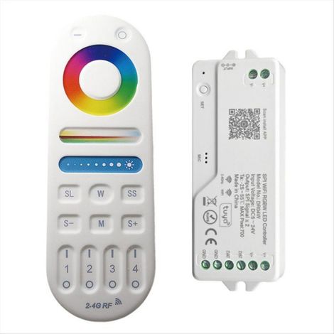 DR04W TUYA SPI Contrôleur LED RGBW WIFI Variateur D'Intensité Fonctionne avec Google Alexa Home Contrôle Sans Fil WiFi pour Bande (1/4)