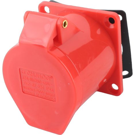 Prise industrielle triphasée 32 A IP44 3P+T étanche à l'eau et à la poussière AC380V/415V (1/5)