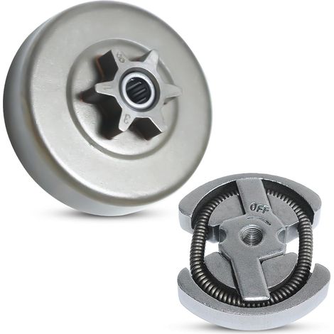 Kit de montaje de tambor de embrague de piñón LinDuxe de 3/8" para motosierra Poulan P3314, P3816, P3818 y P3516. Repuestos: 530057907 y 530057905. (1/4)
