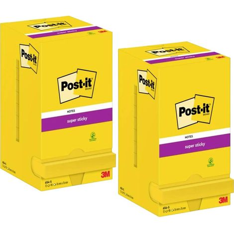 Post-it Nota adesiva, memo 654SSCYP12+12 76 mm x 76 mm Giallo 24 pz. (1/5)