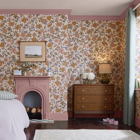 Papier peint intissé Joules Scot floral 1005 x 52cm Ocre, rose, vert (1/5)