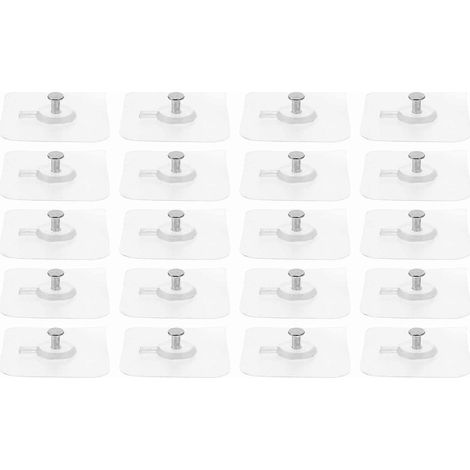20 crochets pour cadres photo, crochets muraux multi-usages sans clous (1/5)