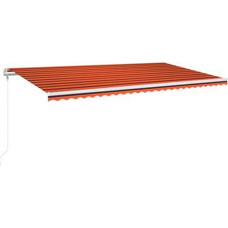 Maison Exclusive - Tenda Automatica Sensore Vento e LED 600x300 cm Arancio Marrone (1/5)
