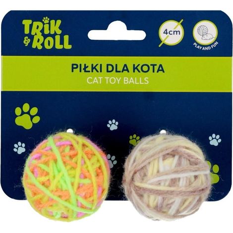 Pelota de juguete para gatos, 2 unidades, 4 cm, 12 x 10, 1177 (1/5)