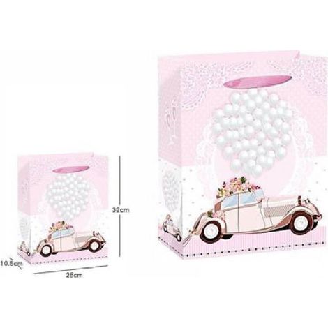 Trade Shop - 3 BUSTA BUSTA REGALATIONEN 26X32X10.5CM MATRIMONS NACHRICHTEN 63977 VARIES - (1/2)