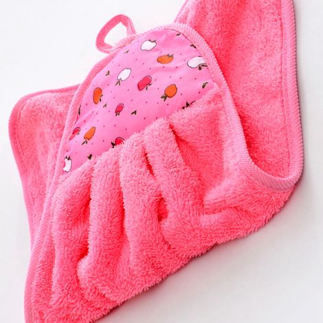 Hängendes Mikrofasertuch zum Reinigen von Geschirr und Händen, Küche, Bad und Toilette, rosa