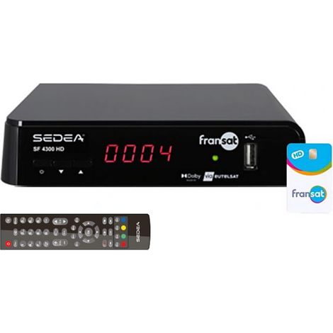 Récepteur TV Satellite HD - SEDEA - SF4300 - Carte FRANSAT incluse - 12V/220V - Enregistrement USB (1/3)