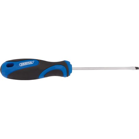 Draper 48919 Soft Grip Plain Slot Screwdriver, 3.2 x 75mm (1/5)