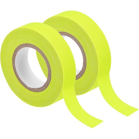 sourcing map 2 rouleaux de ruban adhésif fluorescent néon, 1,5 cm x 10 m, pour décoration fêtes et