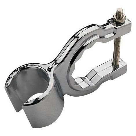 Blanc Habitat – Support cavalier pour départ de douche par le dessous – ABS chromé – Pour flexible avec écrou conique – Se fixe sur écrou de mélangeur (1/3)