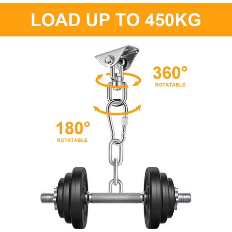 Gancio da soffitto, gancio per sacco da boxe, gancio da parete per montaggio a soffitto in acciaio inossidabile 304 per amaca, sedia sospesa, sacco da boxe, altalena, yoga (1/4)