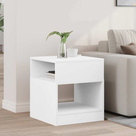 vidaXL Tavolino Bianco 40,5 x 40 x 45 cm Legno multistrato