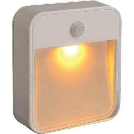Veilleuse LED à détecteur de mouvement, alimentée par piles et utilisable partout, avec lumière ambrée (1 unité), blanche (1/5)