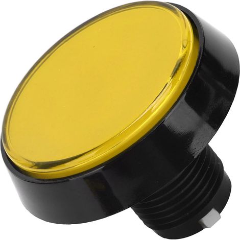 Bouton-Poussoir Abs 60 Mm Gros Bouton Plat Rond avec Lumière LED Interrupteur à 3 Pieds pour Grue Console de Jeu (Commutateur Jaune + LED + trépied) (1/5)