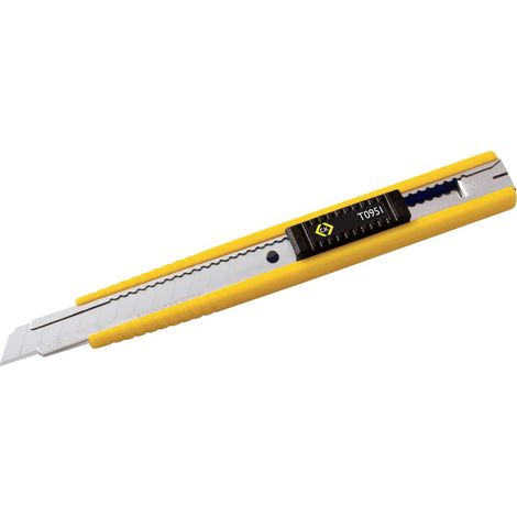 Cutter C.K T0951 noir lame rétractable durable (1/2)