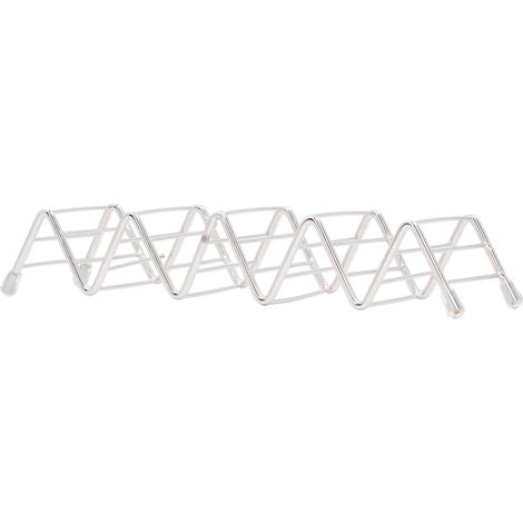 Taco-Ständer aus Edelstahl, Präsentationsfläche für dünne Tortillas, wellenförmiges Design, Taco-Tablett für Restaurants und Partys (1/5)