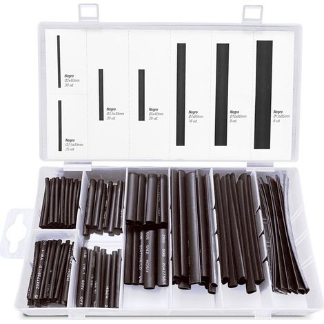 Set mit 127 schwarzen Onlex-Schrumpfhüllen