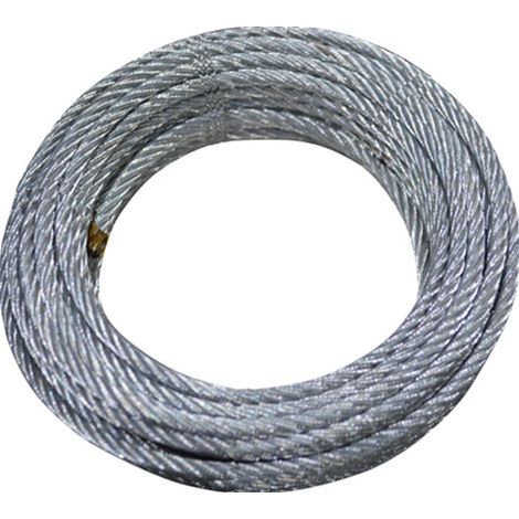 Cavo Fune Acciaio Zincata 8 Mm 100 Metri Maurer 72 Fili Carico Rottura 2000 Kg