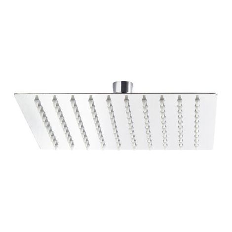 Pommeau de douche Carré 30x30cm Tête de douche Jet Effet pluie Rainshower Acier inoxydable