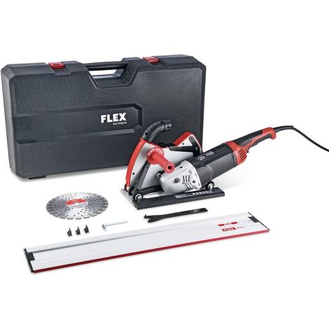Flex – Meuleuse d'angle 2600W – Carter d'aspiration DCG AG 230 – Règle de guidage 800 mm – Profondeur de coupe 70 mm – Pour béton armé (1/5)