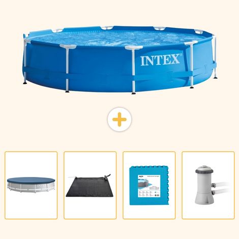 Intex Piscine Tubulaire Ronde - 366x76 cm - 5-pièces S99 (1/5)