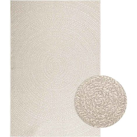 vidaXL Tappeto ZIZUR Crema 140x200 cm Aspetto Iuta Interni ed