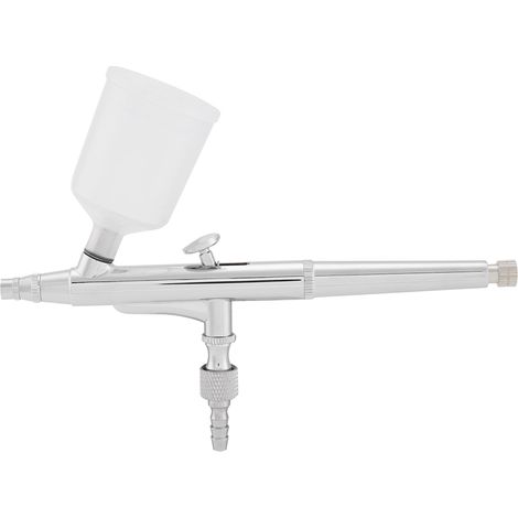 Kit aérographe double fonction avec aiguille, grand réservoir de peinture, pulvérisateur, peinture et kit d'art (0,5 mm) (1/5)