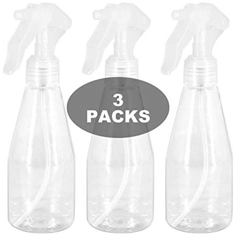3 pcs Refillable Mist Spray Bottle, Clear, 200ml (1/5)