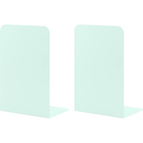2 Serre-Livres Enfants Anti-Rayures Design Macaron Vert pour Bureau Étagères (1/5)