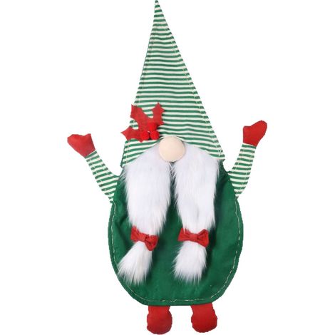 Decorazione natalizia di Babbo Natale alta 120 cm/piede, gnomo gigante da appendere con luci a stringa, decorazione per albero di Natale all'aperto (1/4)