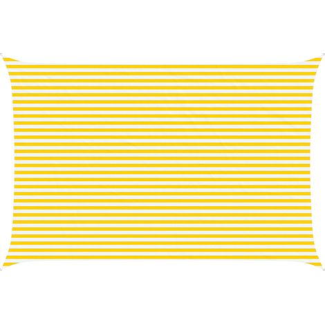 Toldo Vela de Sombra Amarillo y 6 x 4 m 100% Poliéster Oxford vidaXL