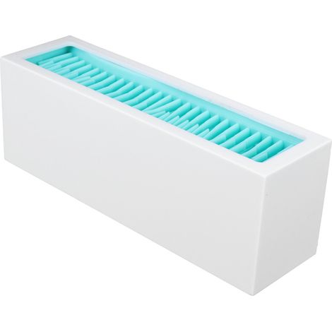 Kosmetikaufbewahrungsbox aus Silikon, Organizer-Box für Lippenstift und Make-up, praktischer Behälter (Blau-Weiß) (1/5)