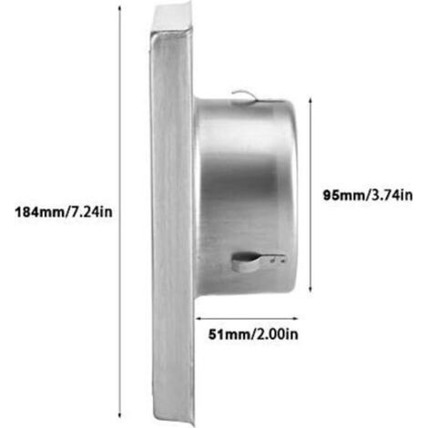 Grille De Ventilation - Acier Inoxydable 304 - 150 X 150 Mm - À Volets Gravitationnels Anti-retour - Pour Systèmes D'extraction Cuisine Salle De Bain Sèche-linge Climatisation - 1 Pièce (1/4)