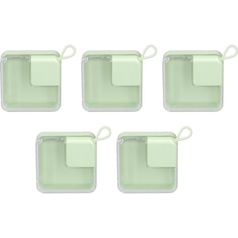 Boîte de rangement portable 100 % coton pour poudre à barbe à papa, boîte transparente girly pour vernis à ongles, boîte de rangement pour bijoux (1/5)