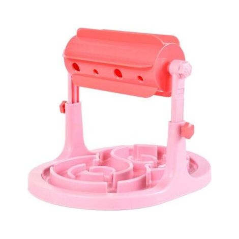 QORVA-Gamelle pour chat, jouet pour animaux de compagnie qui fuit, bol à nourriture pour chat et chien, dispositif à roulettes qui fuit, dispositif éducatif pour alimentation lente