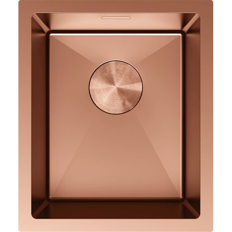 Mexen Trixo Edelstahlspüle 1-Becken 370 x 440 mm, Kupfer - 6412371000-65 (1/5)