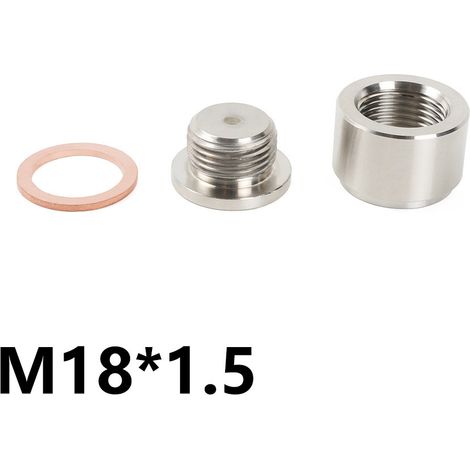 Pièce de modification automobile : Bouchon d'écrou de sonde lambda M181,5 - plat (1/4)