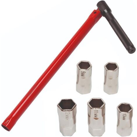 Clé à robinet 13 mm avec 5 embouts 8-12 mm – Accès facile aux écrous de mélangeur – Pour espaces restreints