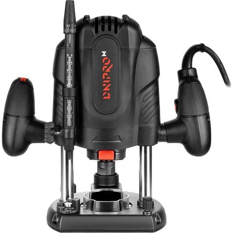 Dnipro‑M Fraiseuse électrique 1600 W pour bois avec vitesse variable, réglage fin 0,1 mm, pinces 6/8/12 mm, système d'aspiration, démarrage doux et utilisation professionnelle, ER‑160S (1/5)