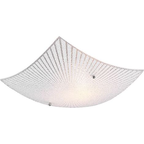 TRIO LEUCHTEN - PLAFONIERA QUADRATA ELISA 30x30CM VETRO DECORATO E GRANIGLIA DI VETRO (1/5)