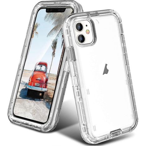 Coque compatible avec iPhone 12/12 Pro, coque transparente ultra-résistante aux chocs et aux chutes (1/5)