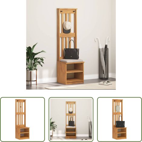 Holzschrank - Garderobenständer SANDNES 45x40x159,5 cm Massivholz Kiefer (1/5)