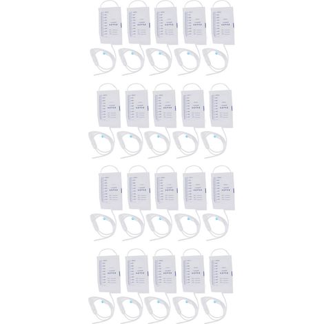 Kit de 20 poches à lavement de 1000 ml pour soulager la constipation. Poches hygiéniques jetables pour lavement du côlon à usage domestique. (1/5)