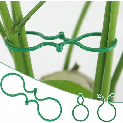 100 pièces vigne cerclage Clips plante escalade mur luminaire Clips plante groupé Support croissance debout support jardin outil (1/5)