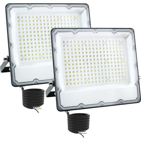 200W Projecteur LED Extérieur,20000LM Super Brillant Éclairage de Sécurité, 6500K Blanc Froid Spot LED Extérieur avec IP66 étanche Pour Patio, Terrasse, Square, Usine