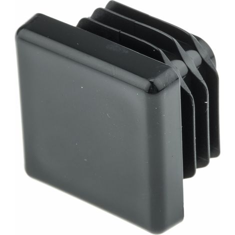Embout de tube carre Noir, Profilé de 25mm ( Prix pour Sachet de 100 ) (1/2)