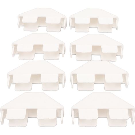 Lot de 8 embouts blancs pour clôture à piquets, résistants à la pluie et au vent, en PVC décoratif, pour jardin extérieur. (1/5)