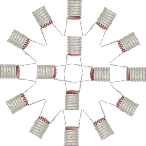 20 Pièces Douille de Lampe E10 à Visser, Support de Douille pour Ampoule Edison, Cuivre Nickelé Argenté, Résistance la Corrosion, pour Projets de Porte-ampoule et Maisons (1/5)