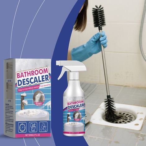 Badreiniger, Entkalker, entfernt Wasserflecken und Schmutz, kalkbasierter Oberflächenreiniger – 60 ml -- BIEMMEDUE (1/5)